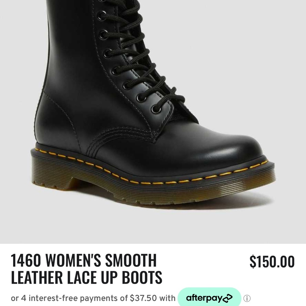 1460 women’s smooth leather lace up boots